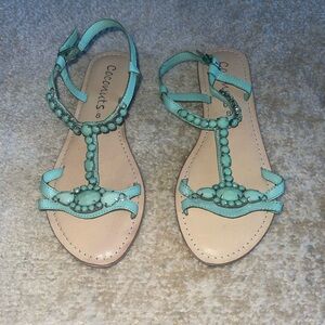 Coconuts by Matisse Aqua Beaded Sandals